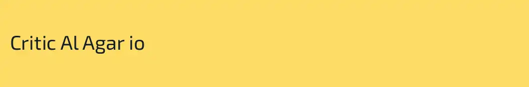 Critic Al Agar io